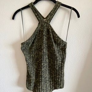 Never worn - Heather Green Thong Snap Bodysuit